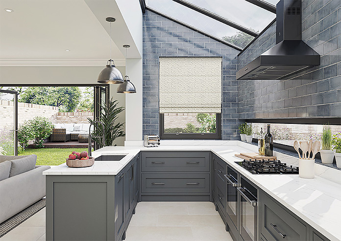 Rolling Hills Velvet, Mineral - Twist&Fit Roman Blind - Image 8